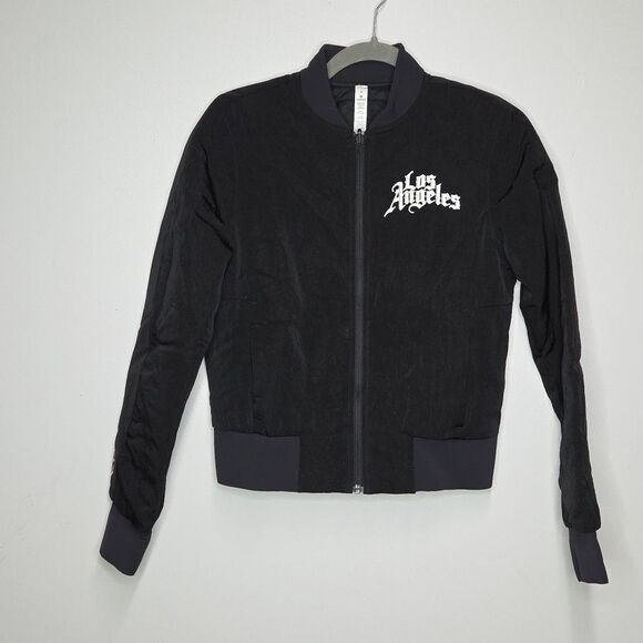 lululemon athletica Reversible Bomber Jacket Los Angeles Womens Size 4 Zip Up - Picture 1 of 11